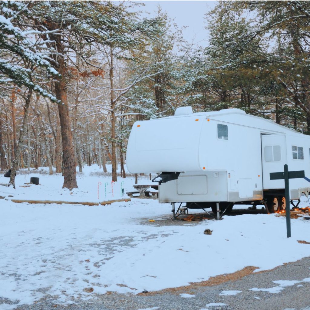 RV in snow